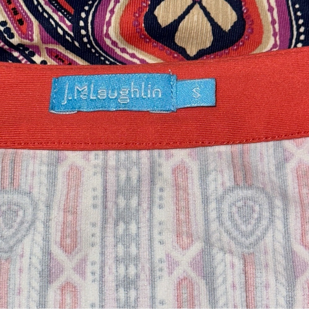 J. McLaughlin Women’s Size S Pink Boca Mayan Paisley Catalina Tunic Top Shirt - Picture 5 of 8
